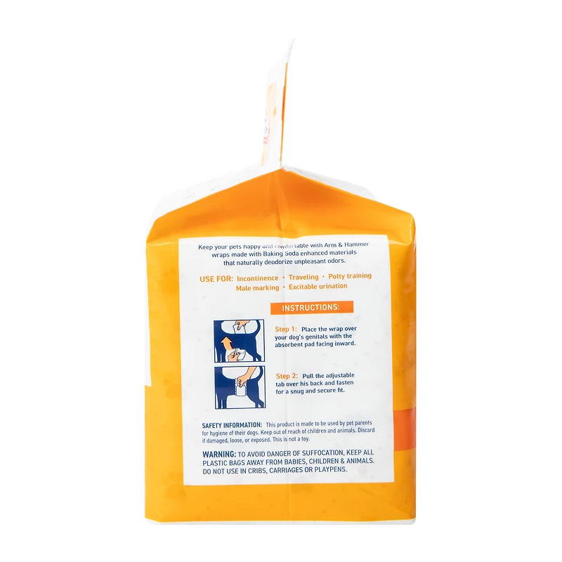 Arm & Hammer™ Small Male Dog Disposable Wraps 12-Pack
