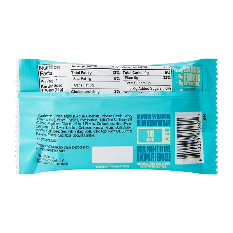 Legendary Foods™ Brown Sugar Cinnamon Flavored Protein Pastry 2.2oz