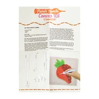 Punch Needle Strawberry Canvas Kit