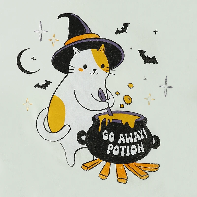 Cat Witch Go Away! Potion Graphic Tee