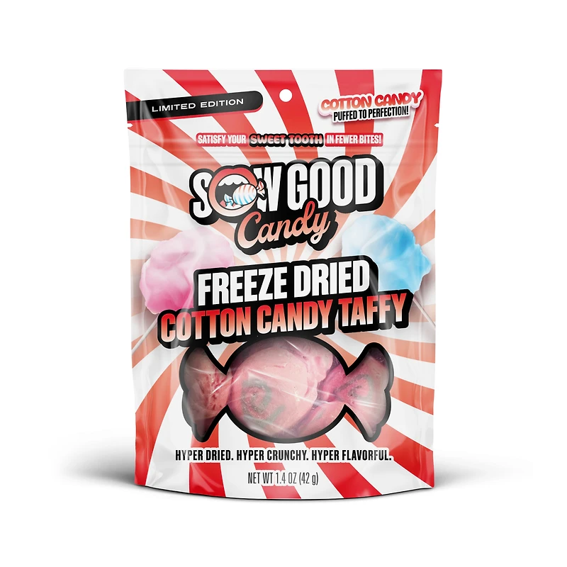 Sow Good Limited Edition Freeze Dried Cotton Candy Taffy 1.75oz
