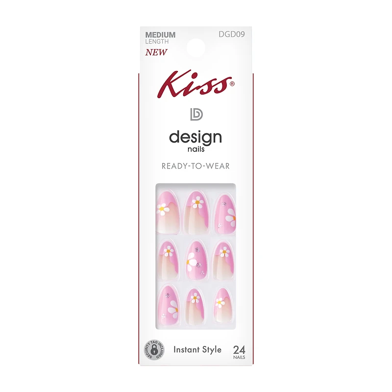 Kiss® Design Nails Medium Length 24-Pack
