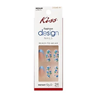 Kiss® Fashion Design Nails Long Length 24-Pack