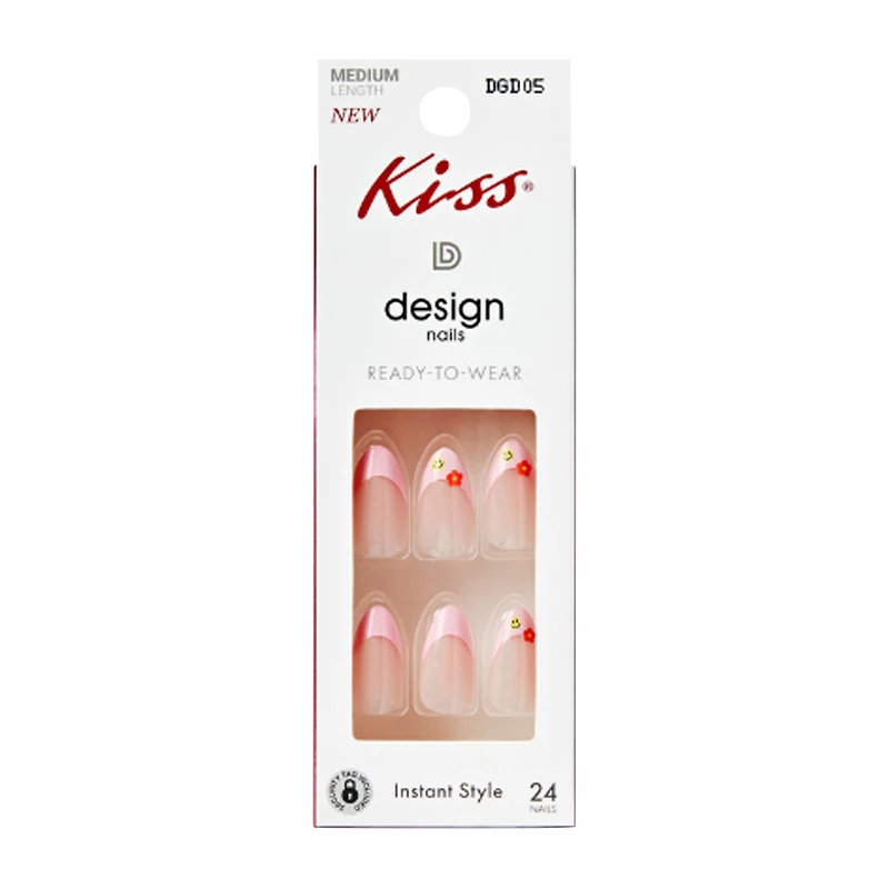 Kiss® Design Nails Medium Length 24-Pack
