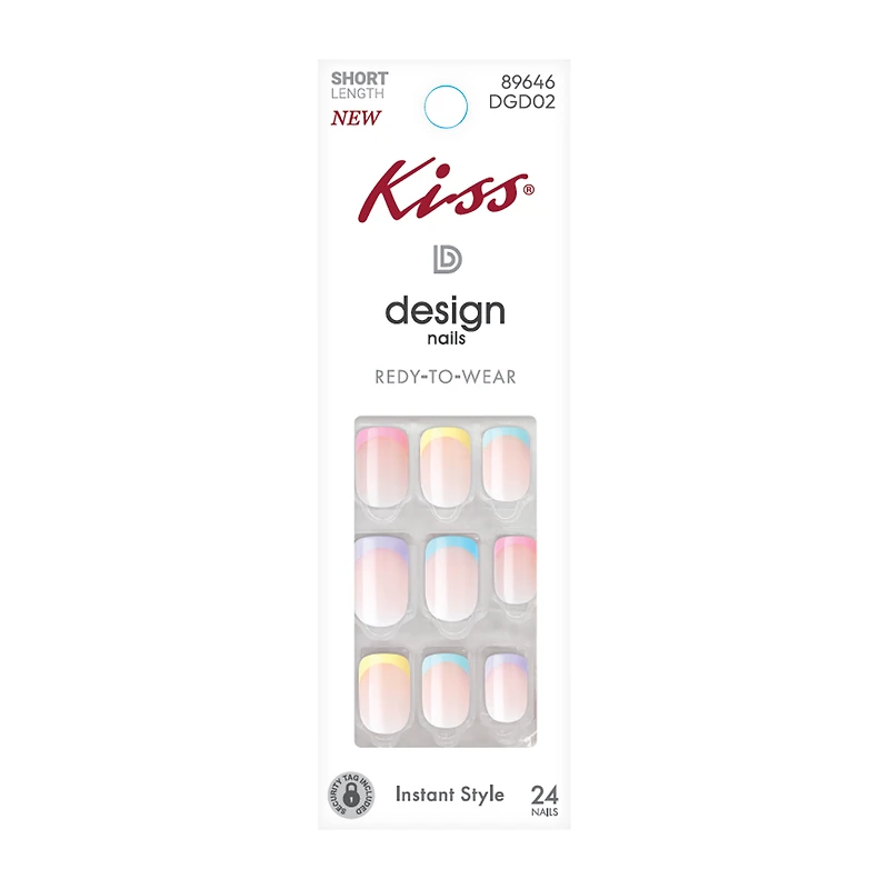 Kiss® Design Nails Short Length 24-Pack