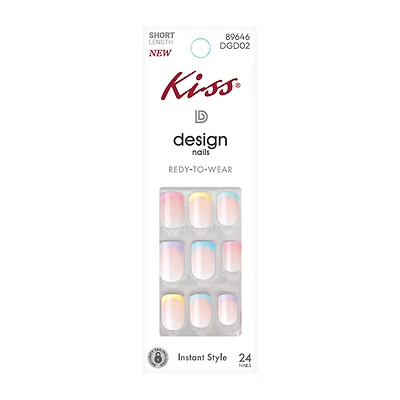 Kiss® Design Nails Short Length 24-Pack