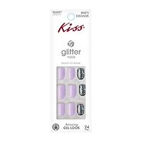 Kiss® Glitter Nails Medium Length 24-Pack