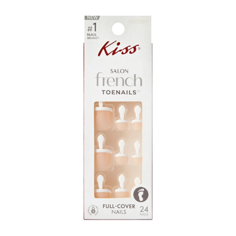 Kiss® Salon French Toenails 24-Pack