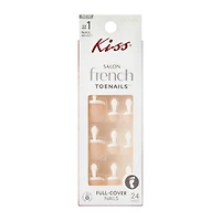 Kiss® Salon French Toenails 24-Pack