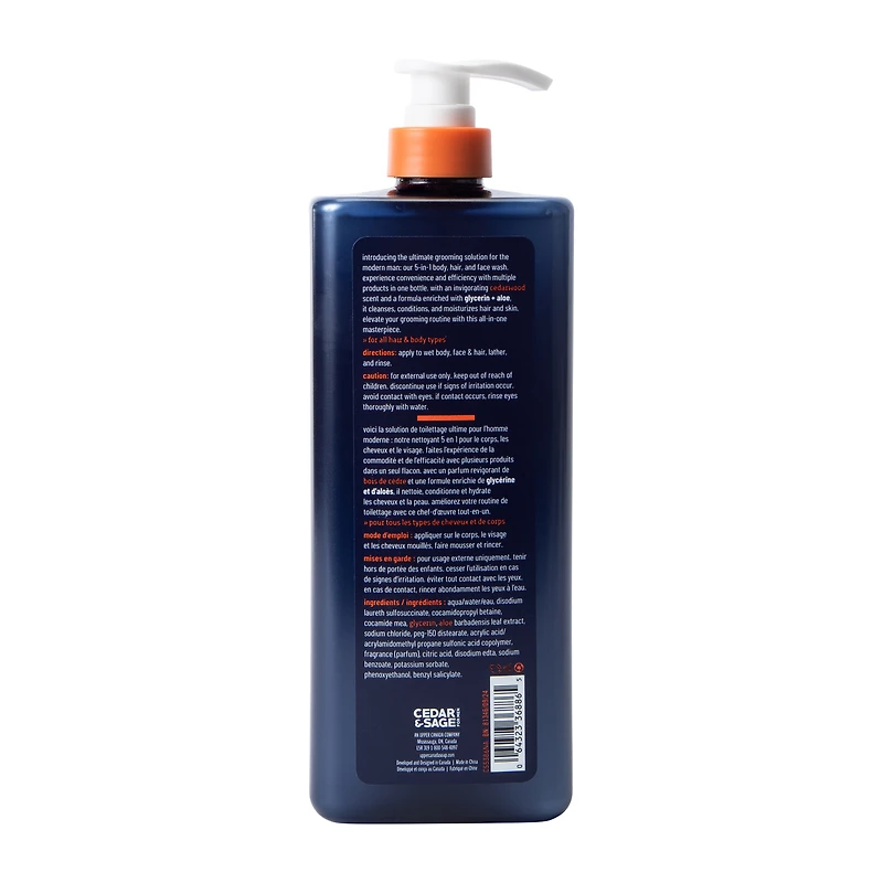 Cedar & Sage™ 5-In-1 Everything Wash For Men 33.8oz