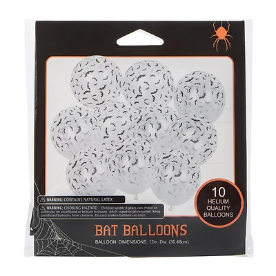 Halloween Bat Balloons 10-Pack