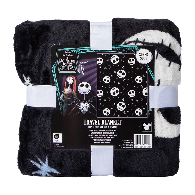 Disney Tim Burton's The Nightmare Before Christmas Travel Blanket 40inx50in