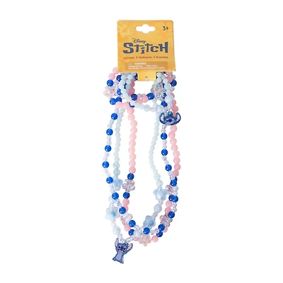Disney Stitch Necklace & Bracelet Set