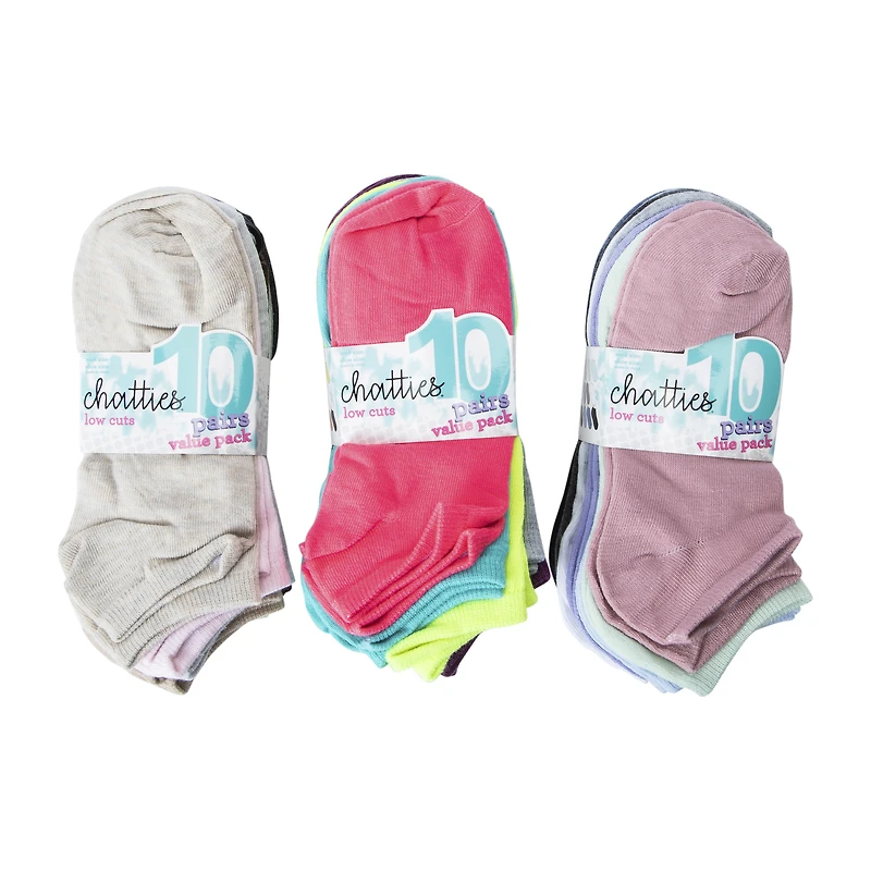 Juniors Low Cut Socks 10-Pairs