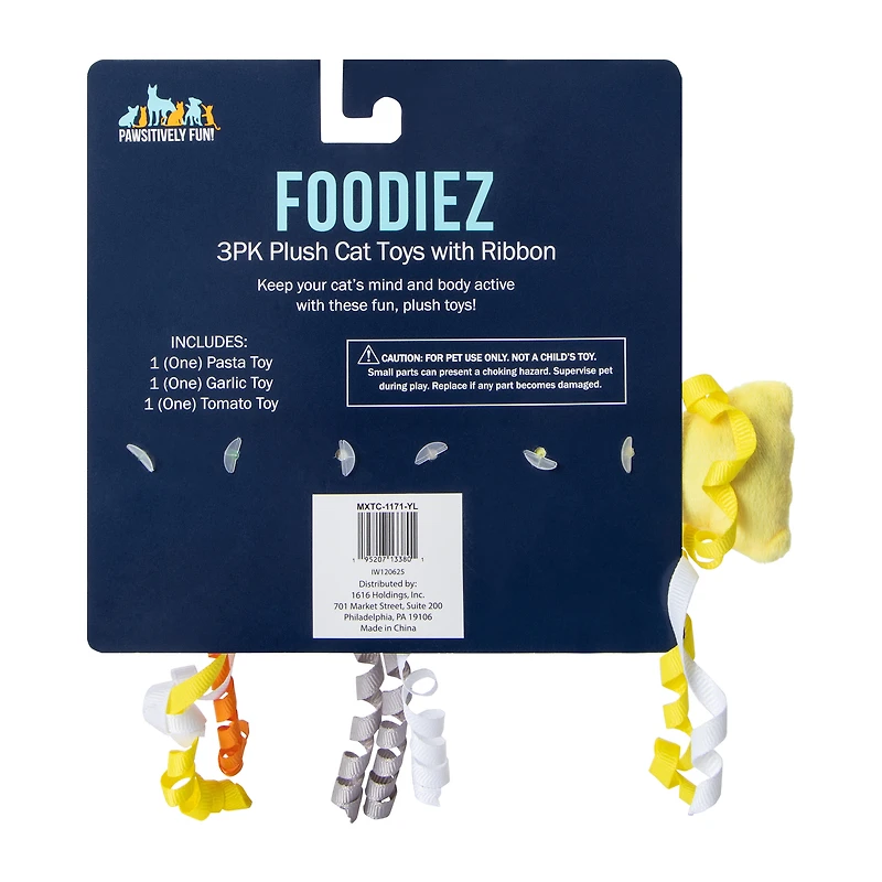 Foodiez Cat Toys With Ribbon 3-Pack
