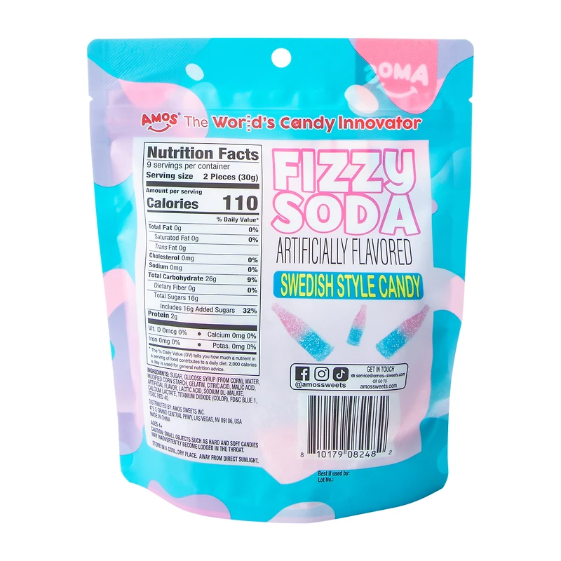 Amos® Fizzy Soda Swedish Style Candy 9.5oz