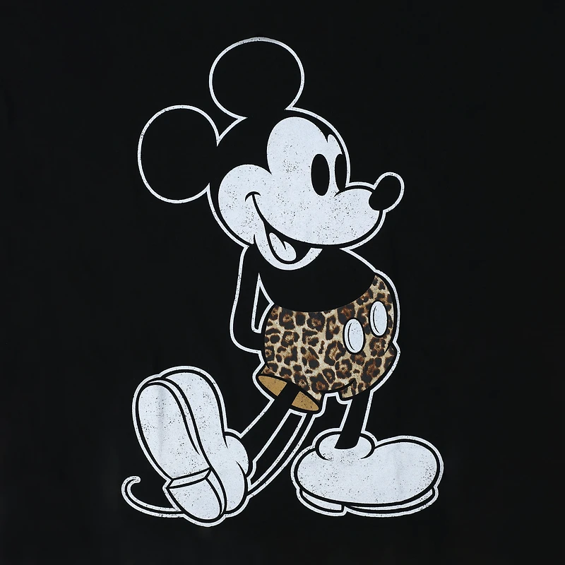 Disney Mickey And Friends Leopard Print Graphic Tee
