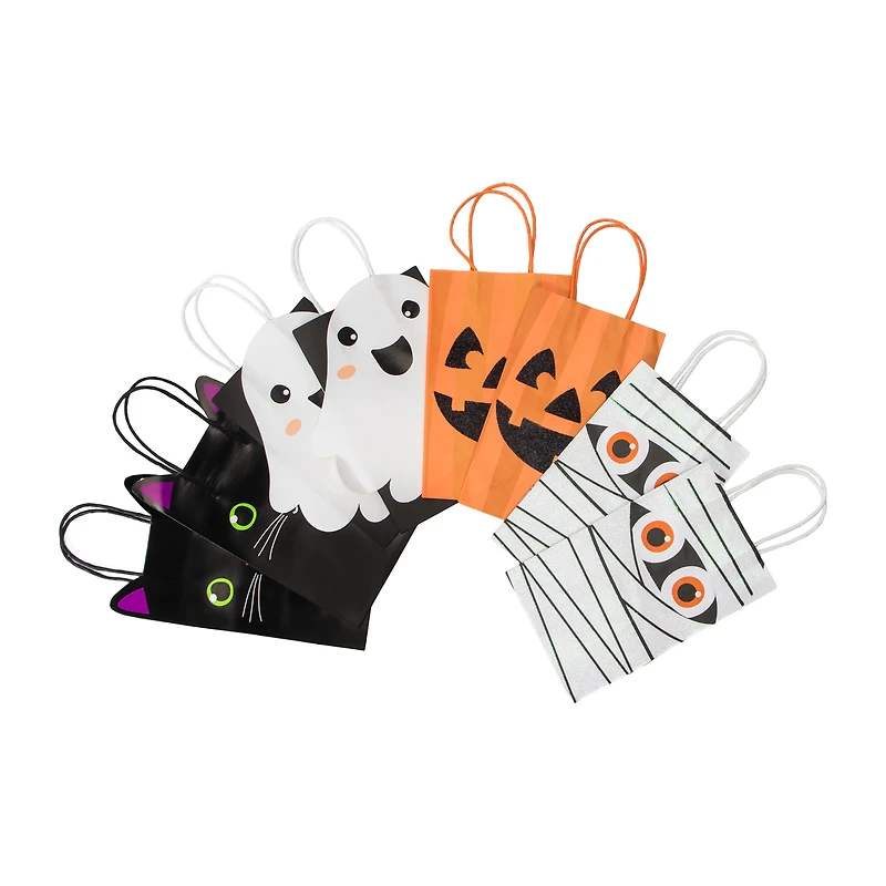 Halloween Kraft Bags 8-Count