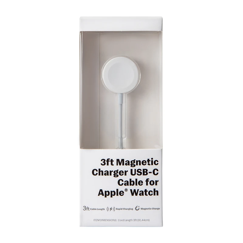 Magnetic Charger USB-C Cable For Apple Watch® 3ft.