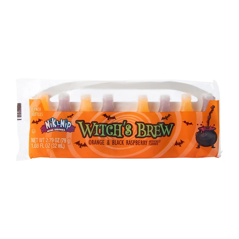 Nik-L-Nip® Witch's Brew Orange & Black Raspberry Mini Drinks 8-Pack 2.79oz