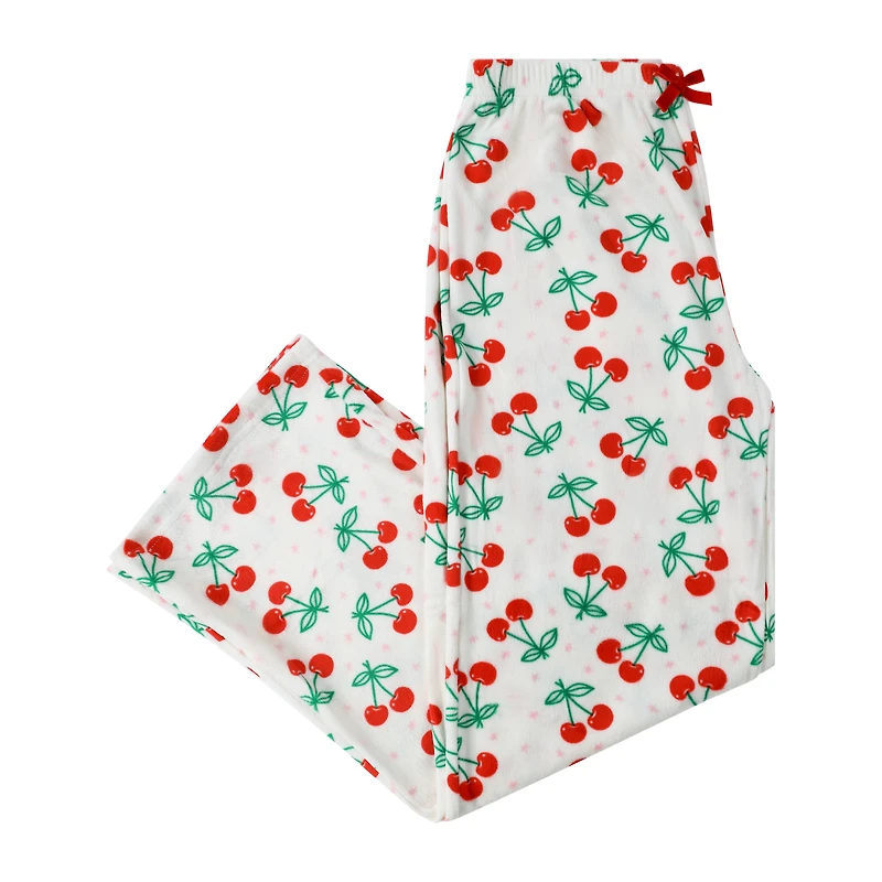 Printed Plush Lounge Pants