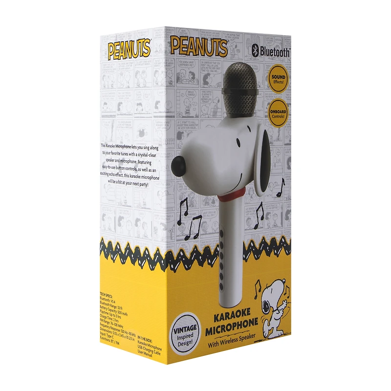 Peanuts® Bluetooth® Karaoke Microphone With Wireless Speaker