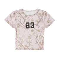 Juniors Pink Camo 23 Graphic Tee