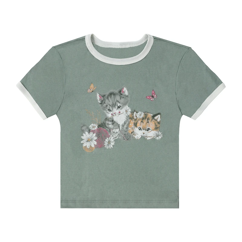 Juniors Kittens Graphic Tee