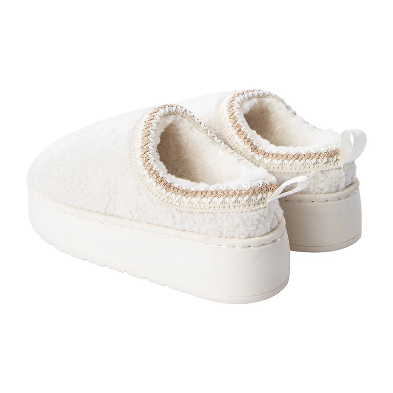 Juniors Sole Mates Sherpa Platform Slipper Shoes