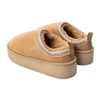 Suede Stitched Platform Shoes