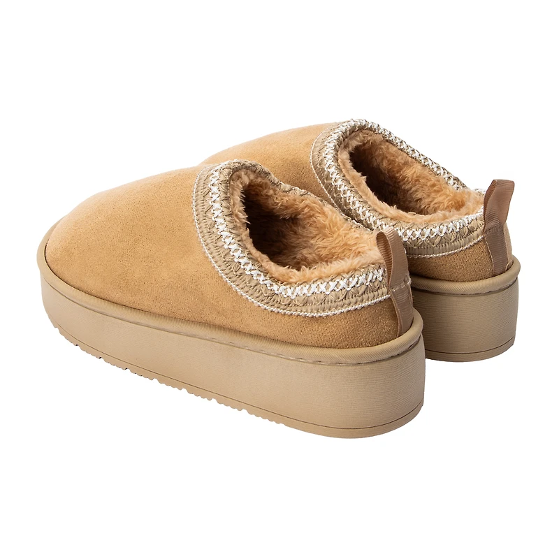 Suede Stitched Platform Shoes