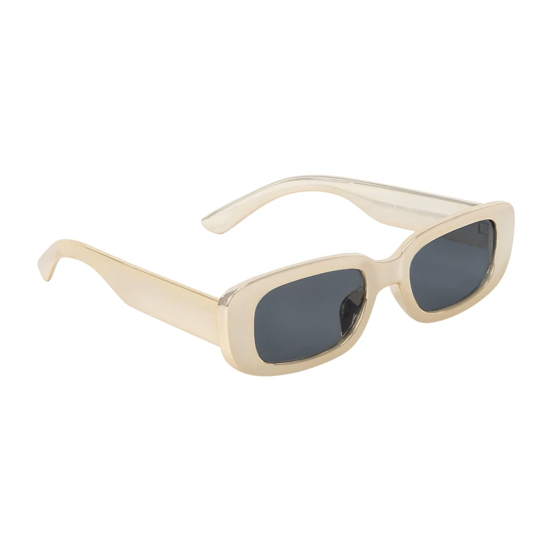 Juniors UV Metallic Rectangle Sunglasses
