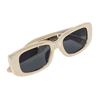 Juniors UV Metallic Rectangle Sunglasses