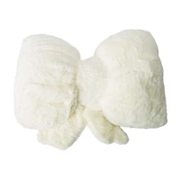 Fur Bow Pillow 16inx10in