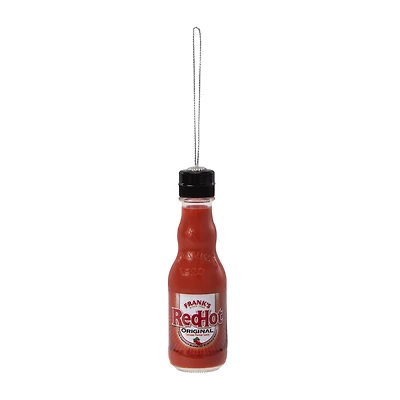 Christmas Frank's Red Hot Sause Bottle Tree Ornament