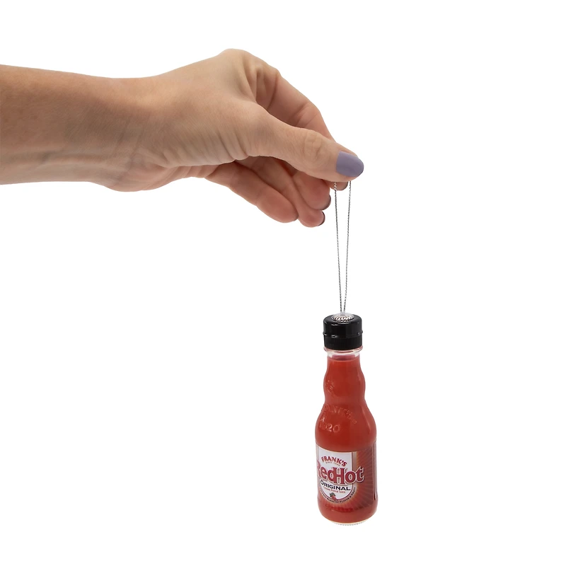 Christmas Frank's Red Hot Sause Bottle Tree Ornament