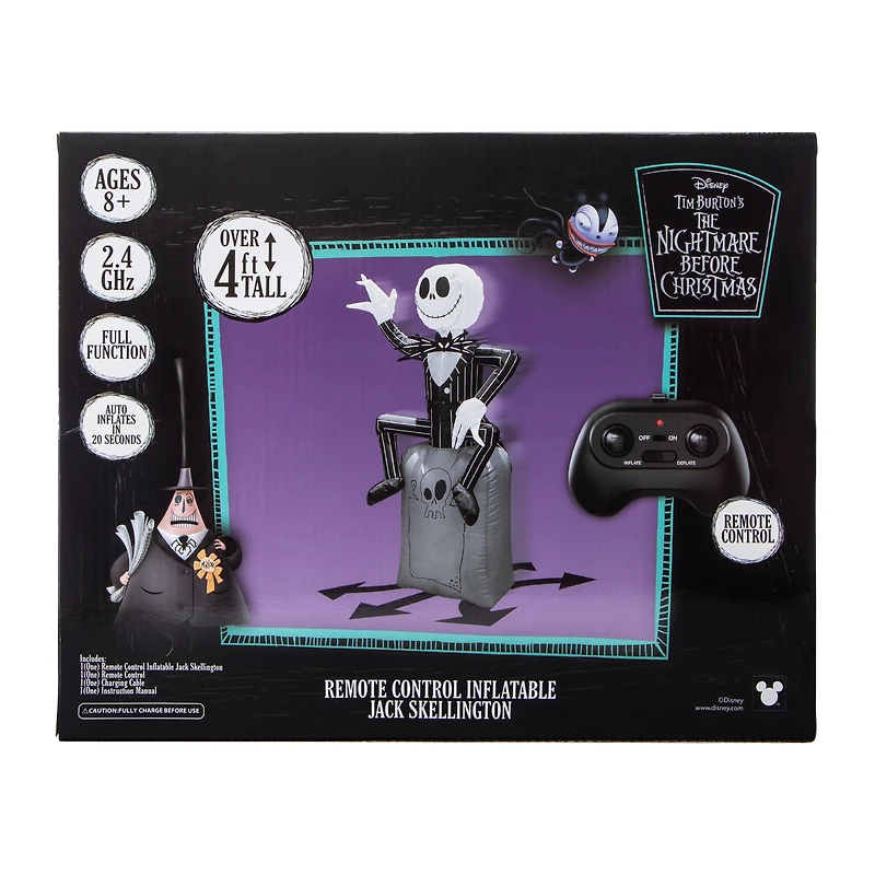 Disney Tim Burton's The Nightmare Before Christmas Remote Control Inflatable Jack Skellington