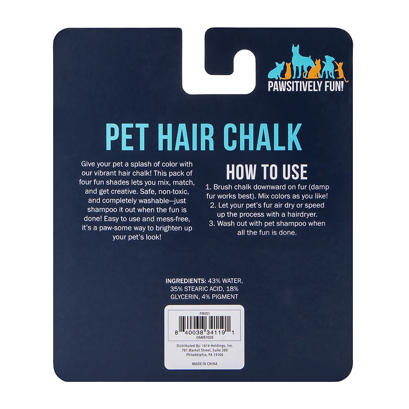 Pet Hair Chalk 4-Pack 1.4oz