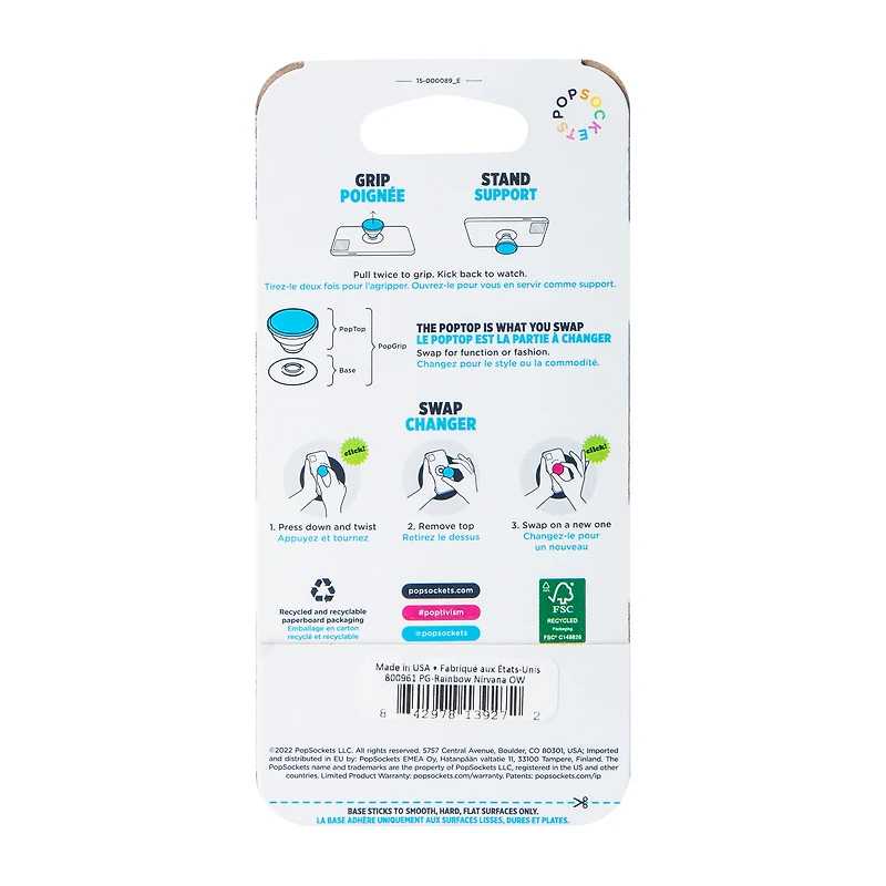 Popsockets Popgrip Rainbow Nirvana Phone Grip & Stand