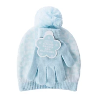 Kids Printed Beanie With Pom-Pom