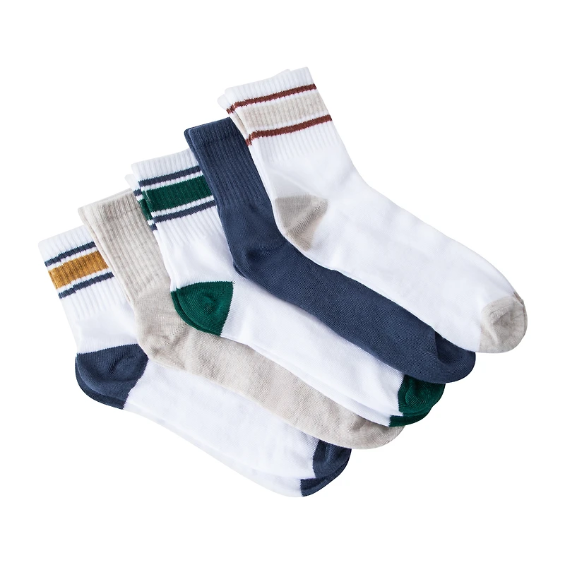 Juniors Design Mid Crews Socks 5-Pairs
