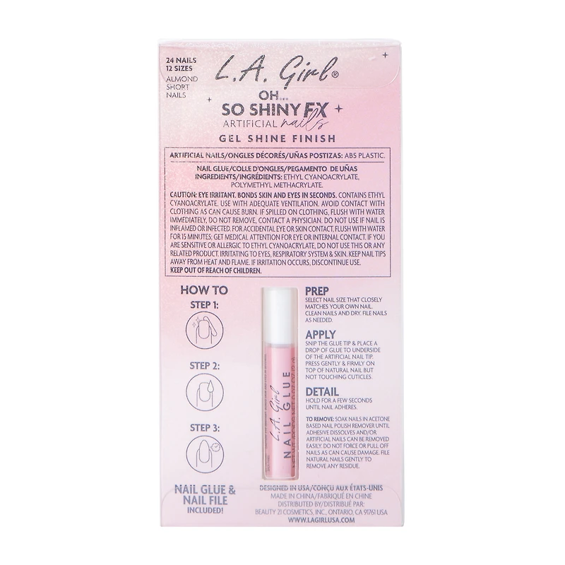 L.A. Girl Oh… So Shiny Fx Cosmic Haze Cat Eye Effect Nails Kit 26-Pcs