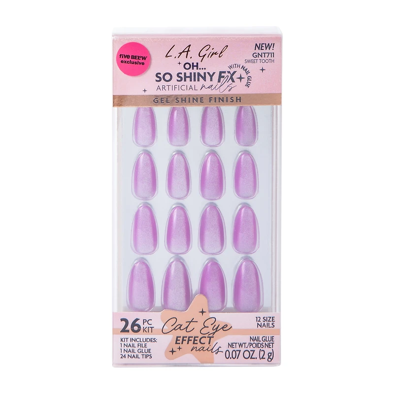 L.A. Girl Oh… So Shiny Fx Sweeth Tooth Cat Eye Effect Nails Kit 26-Pcs