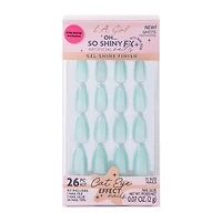 L.A. Girl Oh… So Shiny Fx Aquamarine Cat Eye Effect Nails Kit 26-Pcs