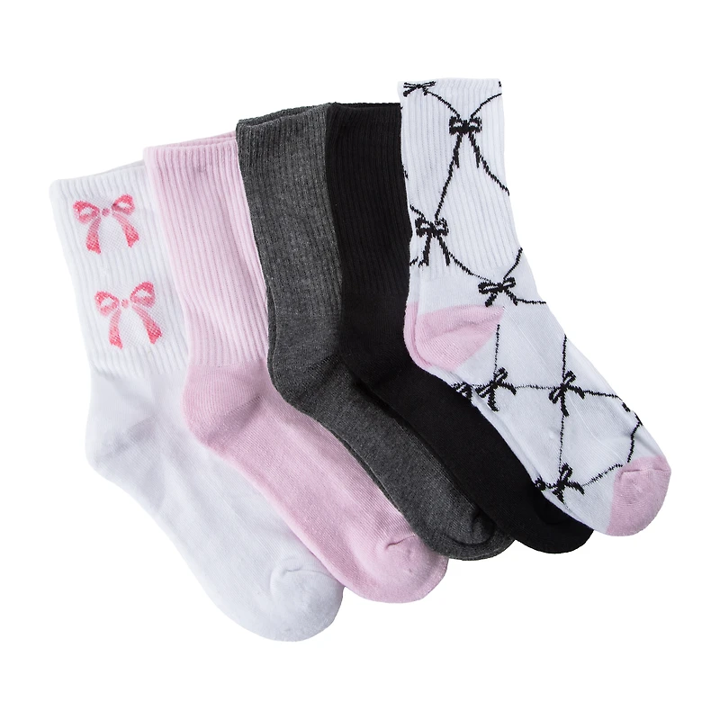 Juniors Rib Crew Socks 5-Pairs