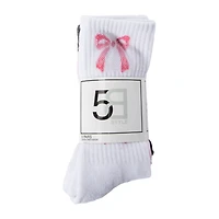 Juniors Rib Crew Socks 5-Pairs