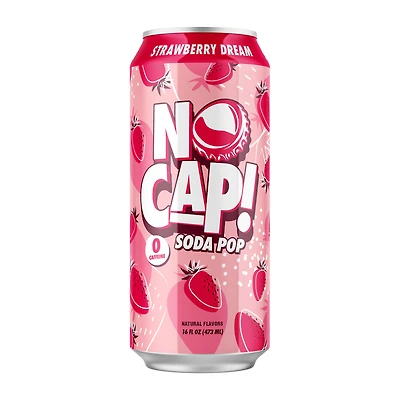 No Cap! Strawberry Dream Soda Pop 16oz