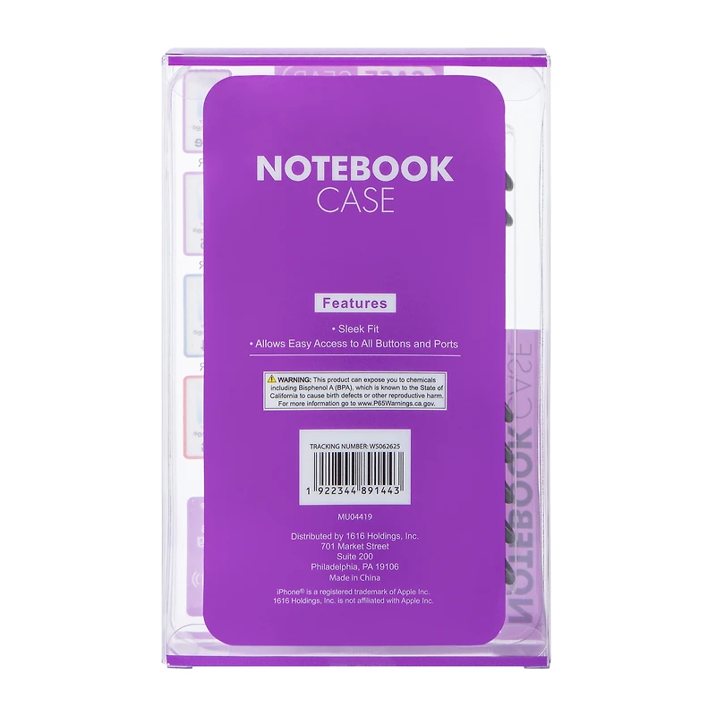 iPhone 16e®/15®/14®/13® Notebook Case