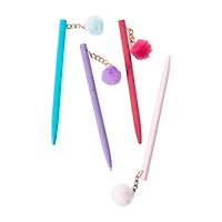 Pom Pom Charm Pens 4-Pack