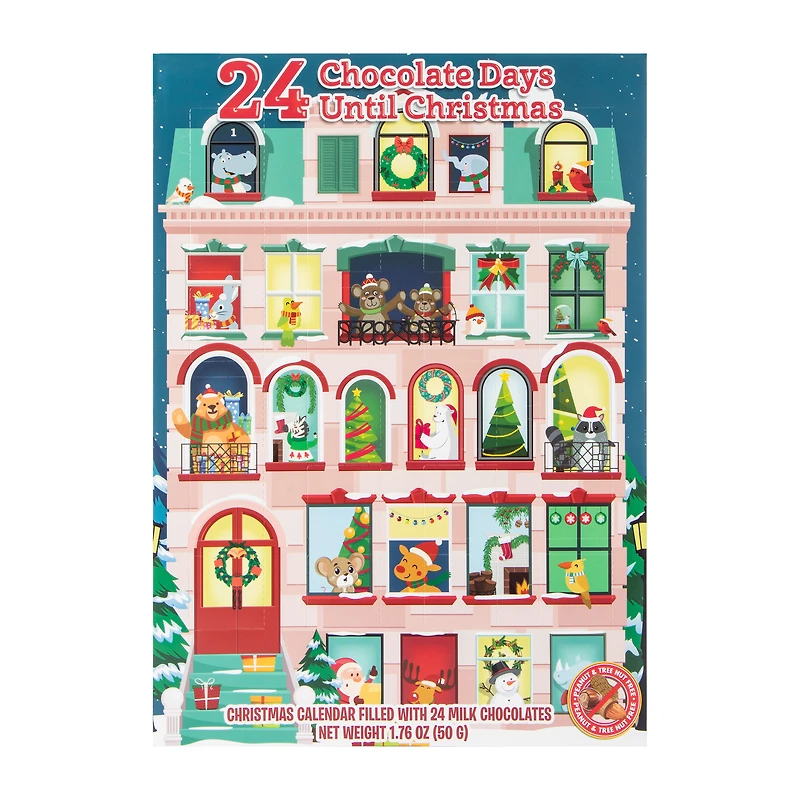 Christmas Calendar Filled With 24 Milk Chocolates 1.76oz